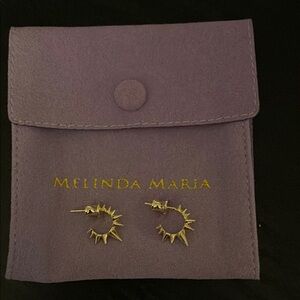 Melinda Maria Gold Spike Hoop Earrings